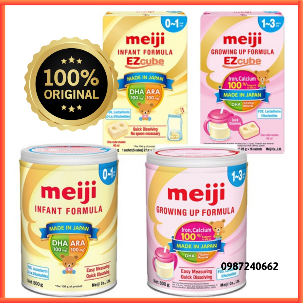 Sữa bột Meiji NHẬP KHẨU Lon 800g LOẠI 0-1 tuổi INFANT FORMULA