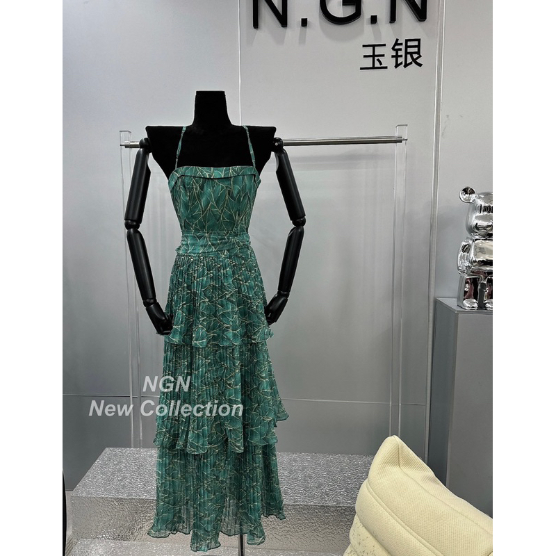 ẢNH THẬT MAXI 2 dây chân váy dập li có chiết eo tôn dáng