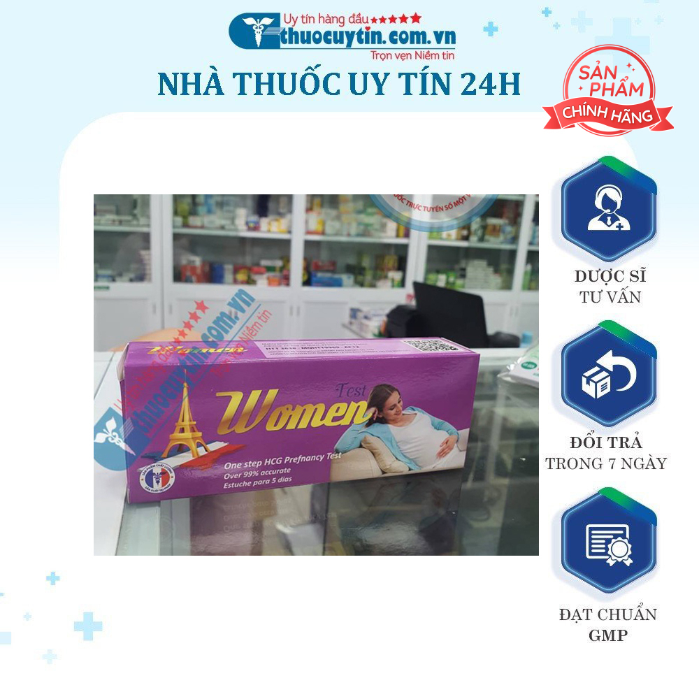 Que thử thai women test 5mm chính xác nhất - hàng chuẩn nhà thuốc