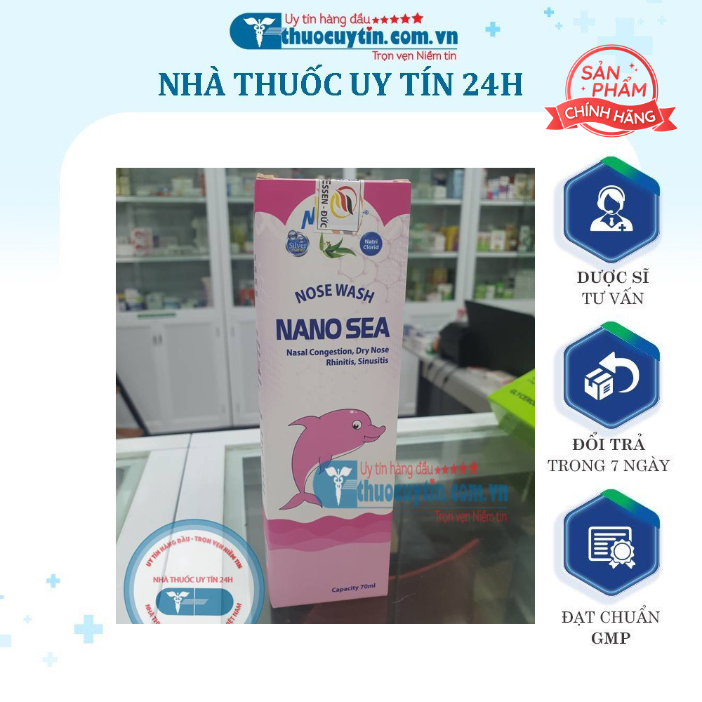 Dung dịch vệ sinh mũi NANO SEA chai 70ml - Hàng chuẩn nhà thuốc
