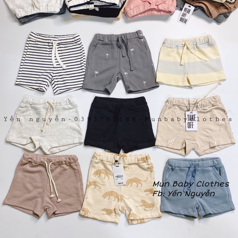 Quần short đùi xuất dư xịn TERMINALX cho bé trai bé gái chất cotton mềm mát