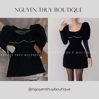 Đầm nhung tay pha- NGUYEN THUY BOUTIQUE