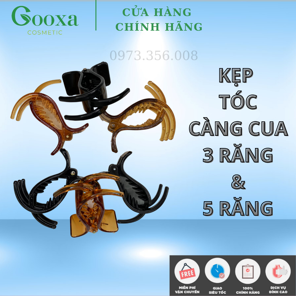 Kẹp Tóc Càng Cua 3 răng 5 Răng KTCC35