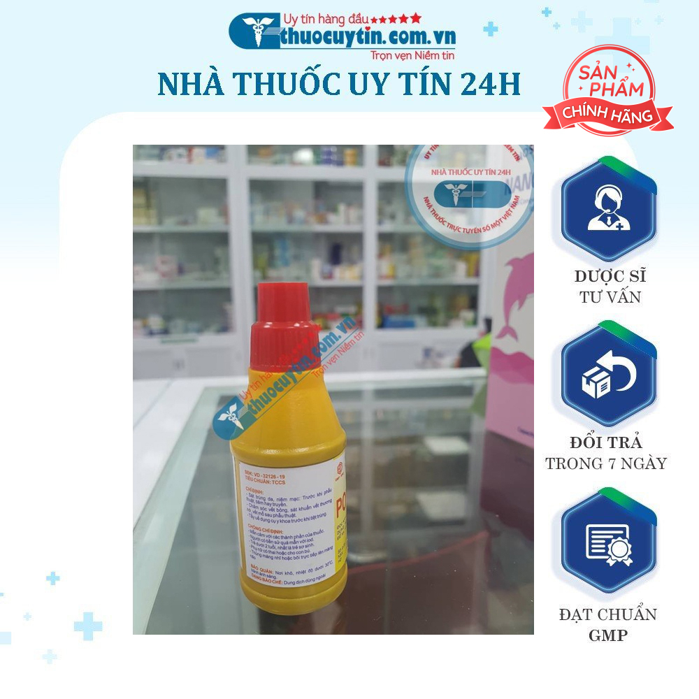 Povidon iodin 10% 20 ml hàng nhà thuốc chính hãng