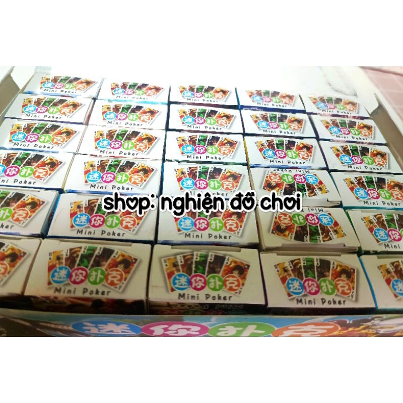 Hộp bài mini hải tặc 54 lá size 3.5x5cm.