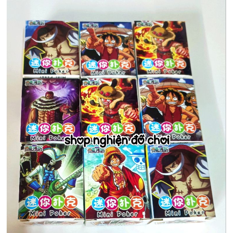 Hộp bài mini hải tặc 54 lá size 3.5x5cm.