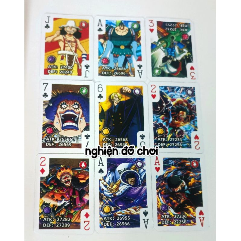 Hộp bài mini hải tặc 54 lá size 3.5x5cm.