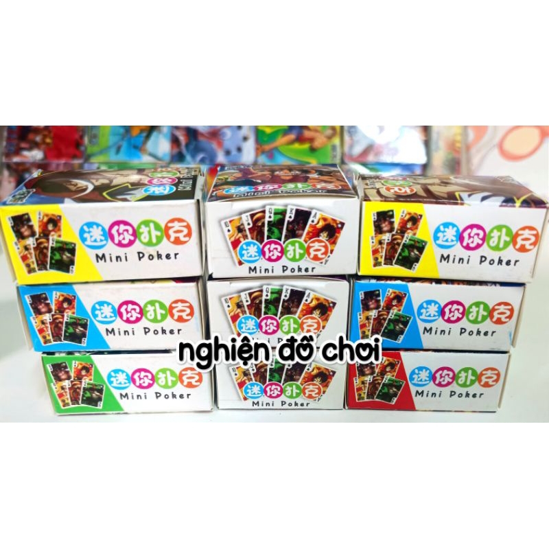 Hộp bài mini hải tặc 54 lá size 3.5x5cm.