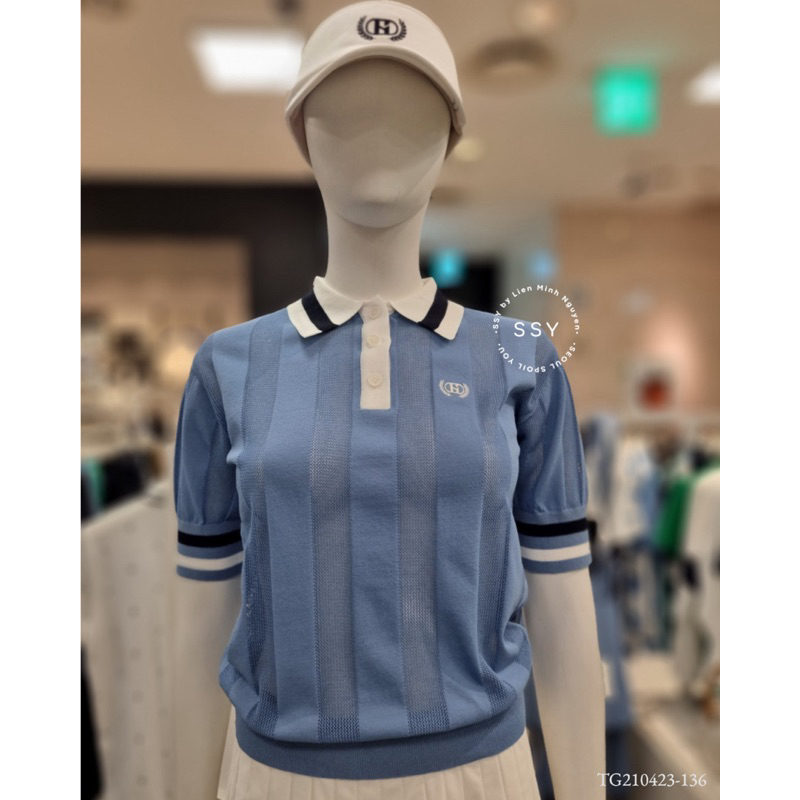 Áo thun Golf tay ngắn phối lưới siêu thoáng mát cho nữ Hazzys - Thương hiệu Golf cao cấp Hàn Quốc TG210423-136