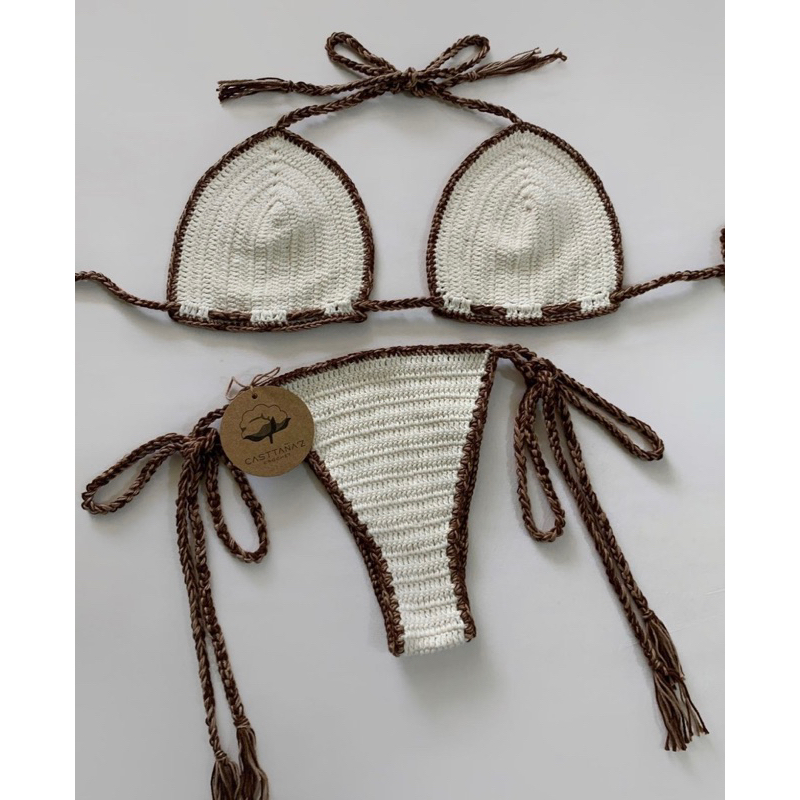 Set bikini len móc thủ công