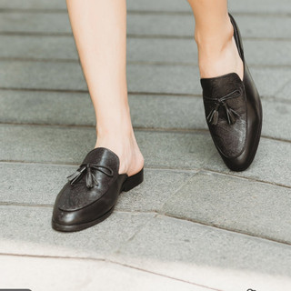 Giày sục nam da bò, làm thủ công bỏa hành 1 năm - T26