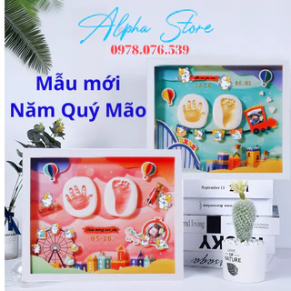 [MẪU MỚI ] KHUNG ẢNH IN DẤU CHÂN TAY CHO BÉ TỪ SƠ SINH TỚI 9 TUỔI, QUÀ ĐẦY THÁNG, QUÀ THÔI NÔI, QUÀ SINH NHẬT
