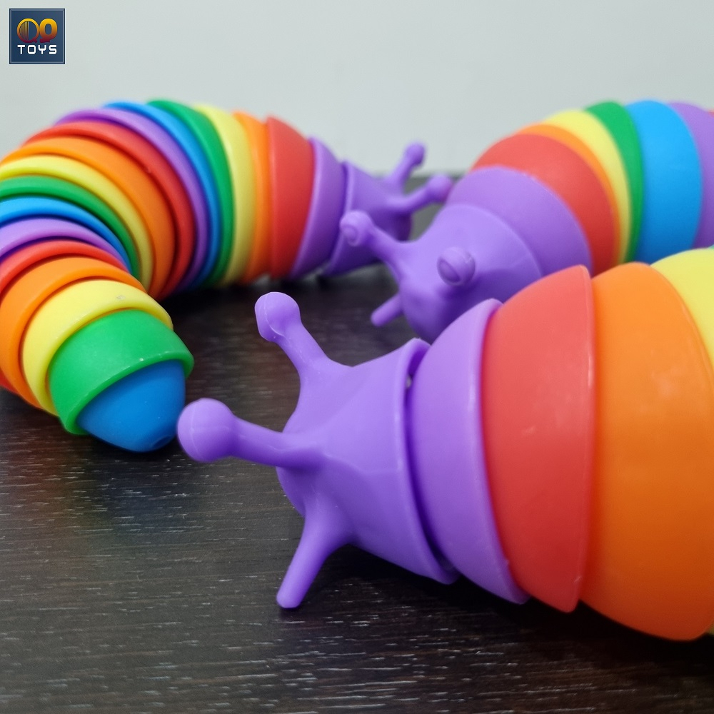 Đồ chơi con sâu tôm 7 màu phát sáng vui nhộn loại lớn 19cm màu ngẫu nhiên - QQ Shop