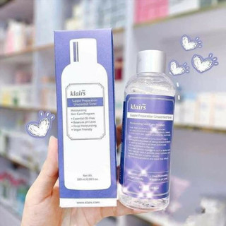 Nước hoa hồng không mùi Klairs Supple Preparation Unscented Toner 180ml