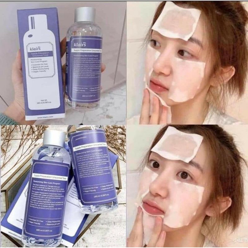 Nước hoa hồng không mùi Klairs Supple Preparation Unscented Toner 180ml