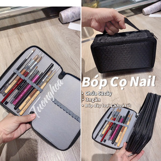 Bóp Cọ Nail 3 Ngăn(để 52 cây cọ) Loại dày