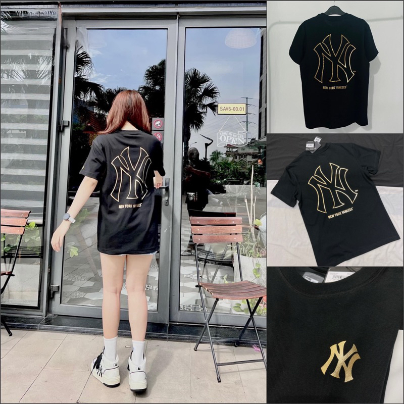 Áo Thun New Era NY Logo Viền Gold * 12360543 * New Era Chính Hãng Full Tem Tag