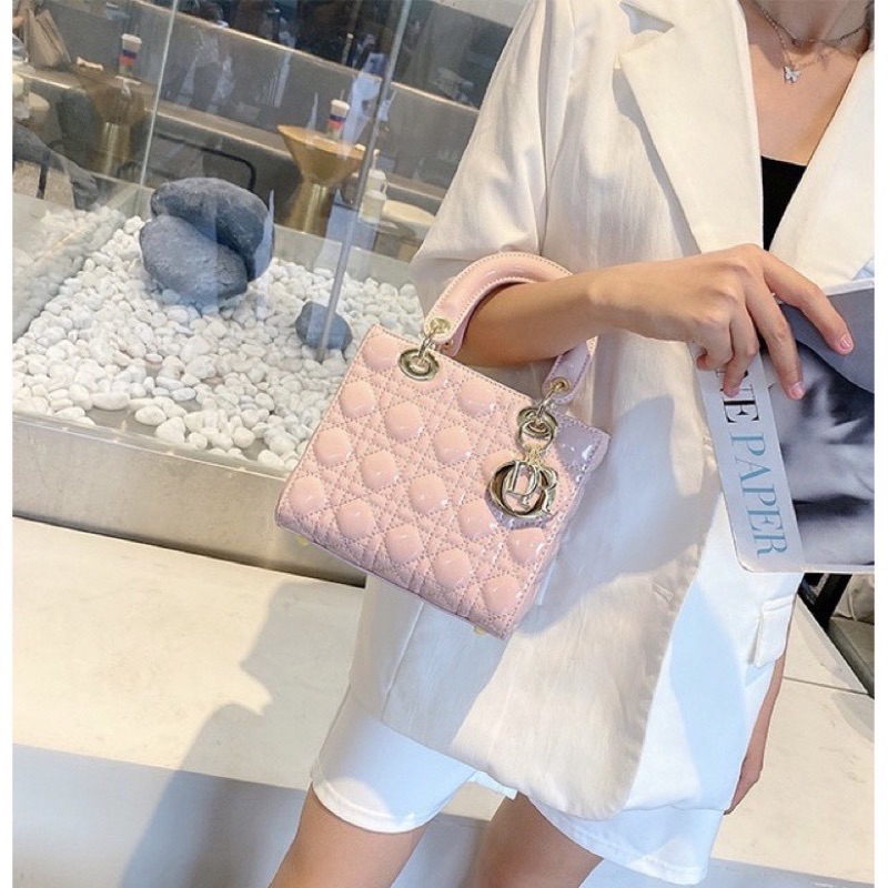 TÚI XÁCH XINH TÚI HỘP VUÔNG DA BÓNG XÁCH TAY, ĐEO CHÉO SANG CHẢNH