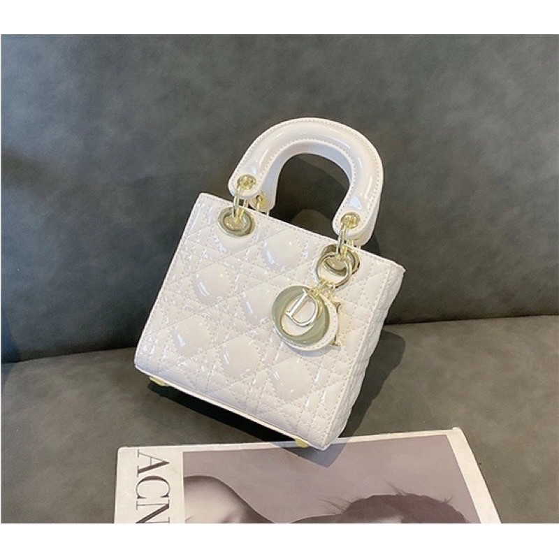 TÚI XÁCH XINH TÚI HỘP VUÔNG DA BÓNG XÁCH TAY, ĐEO CHÉO SANG CHẢNH