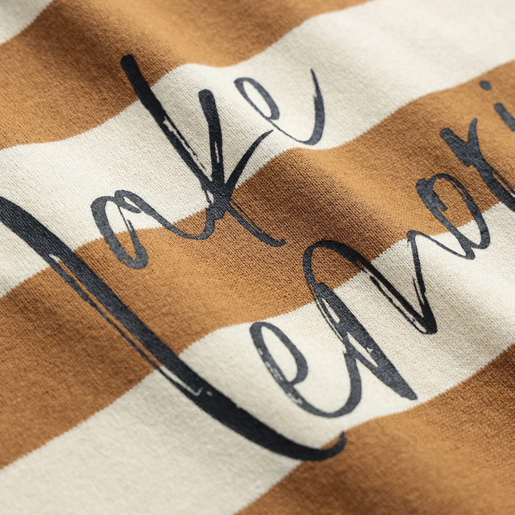 Áo thun sọc nam nữ in chữ cổ tròn unisex Sribble T-shirt MEMS