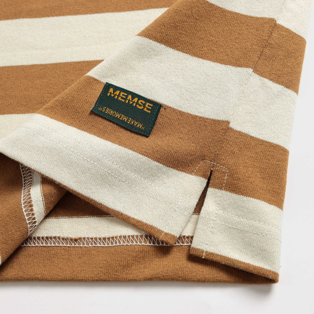 Áo thun sọc nam nữ in chữ cổ tròn unisex Sribble T-shirt MEMS