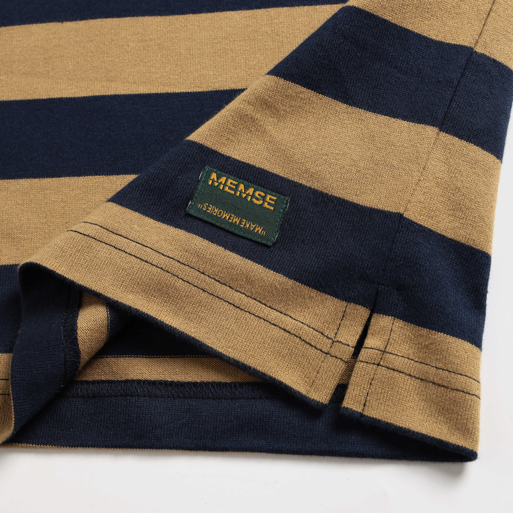 Áo thun sọc nam nữ in chữ cổ tròn unisex Sribble T-shirt MEMS