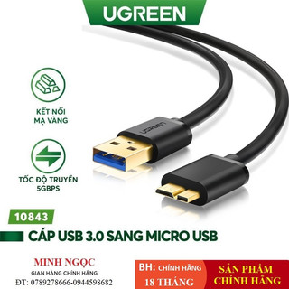 Dây cáp micro usb 3.0 mạ vàng, dài từ 0.25-2m ugreen us130 - hàng phân phối chính hãng