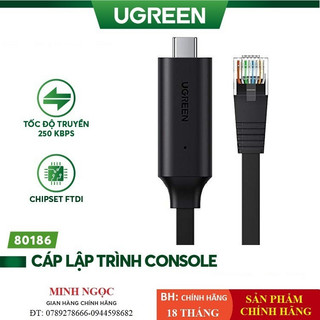 Cáp lập trình console usb type c sang rj45 dài 1.5m ugreen 80186 - hàng phân phối chính hãng bảo hành 18 tháng