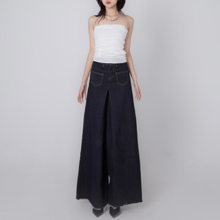 Quần jeans ống rộng xoè cạp cao Wood JEANS
