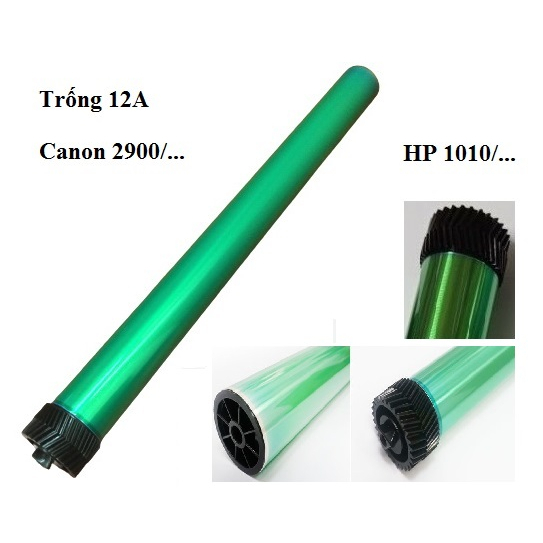 Trống Drum 12A bánh răng đen 2 Canon 2900 3000 HP 1010 1020