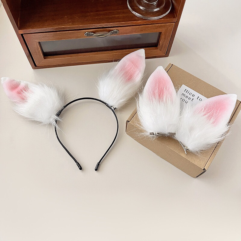 Tai thỏ chụp ảnh cổ trang cosplay lolita bằng vải dùng làm phụ kiện concept chụp ảnh có sẵn