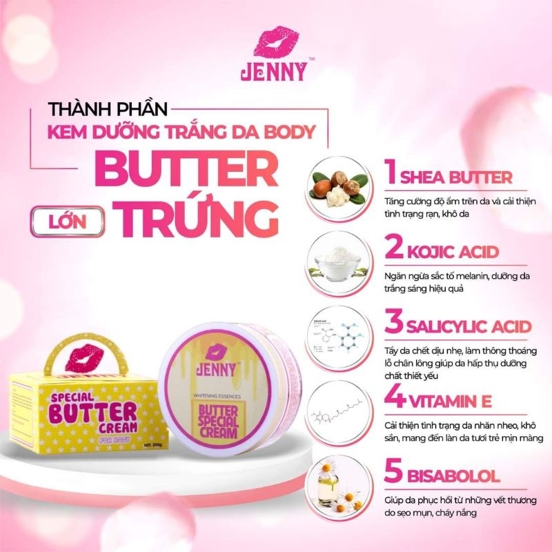 Kem Body BUTTER Trứng Nhỏ Jenny