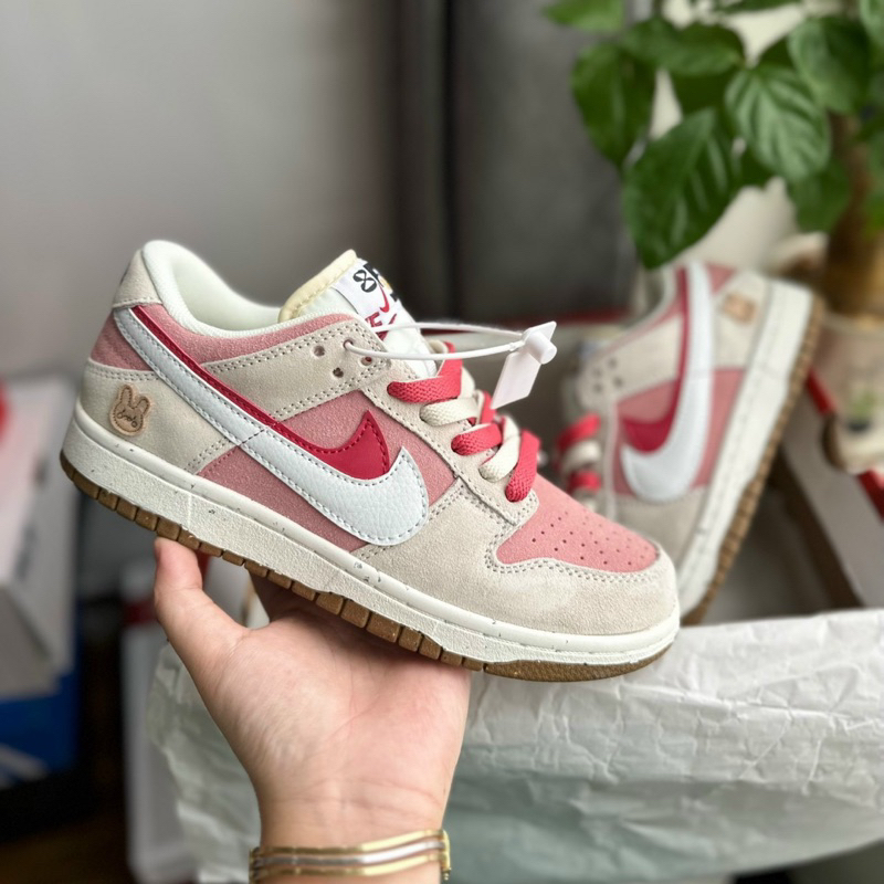 Giày thể thao Ni..ke Sb Thỏ sneaker xám Hồng full sz nữ bill box