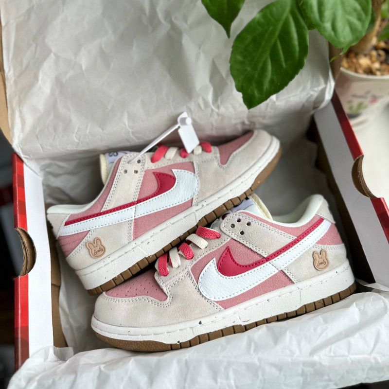 Giày thể thao Ni..ke Sb Thỏ sneaker xám Hồng full sz nữ bill box