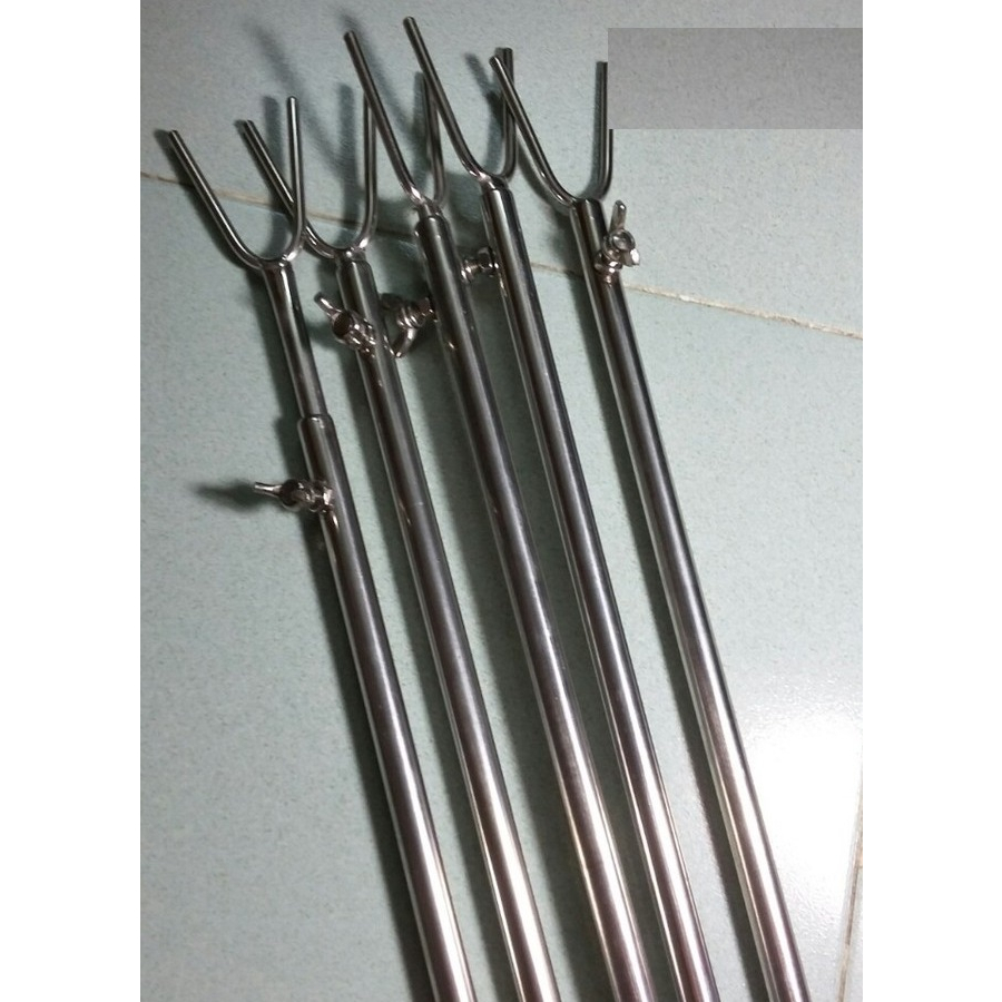 Cây chống cần câu inox 1m10