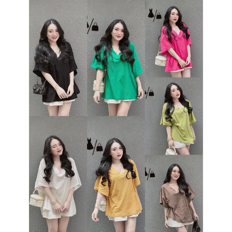 ÁO PULL GIẤY CỔ TIM DÁNG RỘNG(ảnh thật shop mặc)