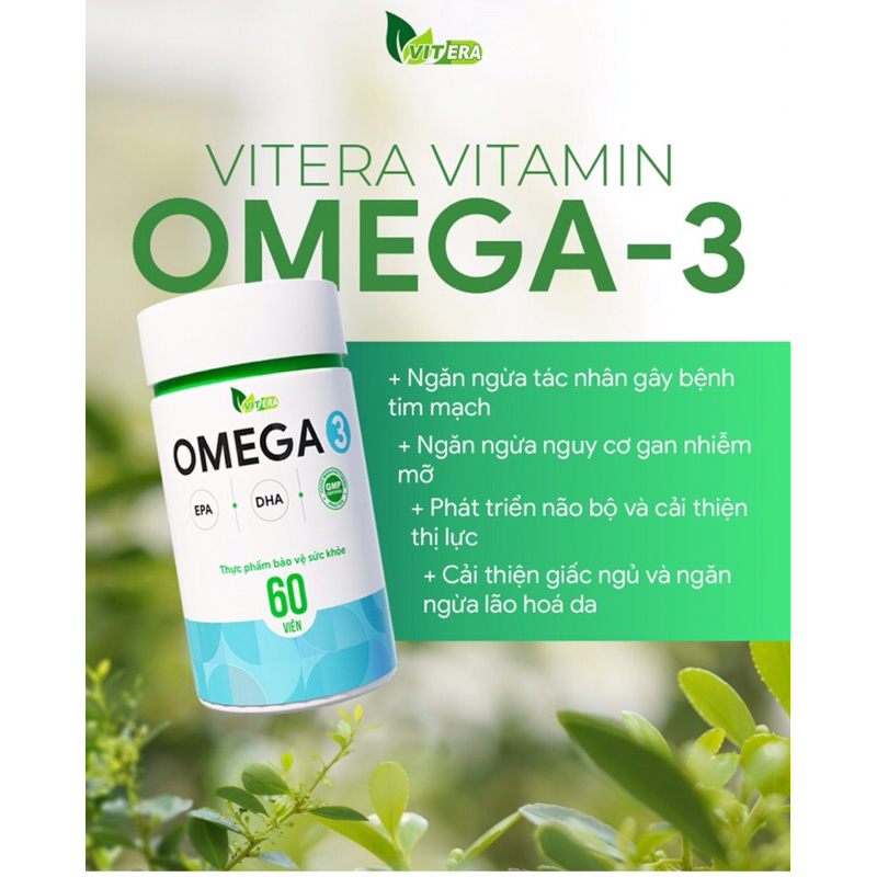 ✅[Chính Hãng]Viên bổ sung omega3 của Vitera giúp bảo vệ ngăn ngừa bệnh tim mạch,bổ sung DHA và AfA(60v)
