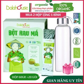 Bột Rau má Dalahouse hữu cơ Sấy Lạnh Nguyên Chất loại Hộp 20 gói