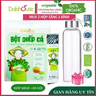 Bột diếp cá dalahouse sấy lạnh, chất lượng hữu cơ nguyên chất, date mới, hộp 60 gr