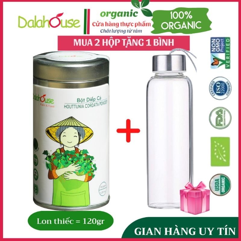 BỘT DIẾP CÁ ORGANIC - Bột rau Sấy Lạnh Dalahouse, chuẩn organic, nguyên chất 100%