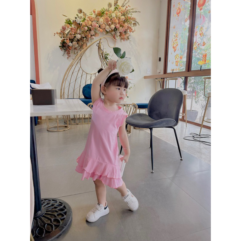 Váy bé gái,Váy cotton xoè đuôi cá cho bé 8 đến 30kg V0111