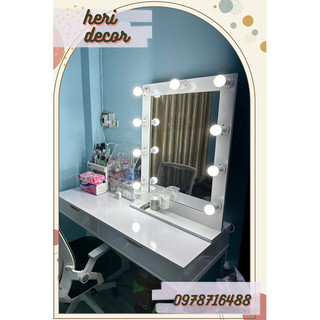 COMBO GƯƠNG ĐÈN MAKE UP CHUYÊN NGHIỆP VỚI ĐẾ GƯƠNG 60x80cm