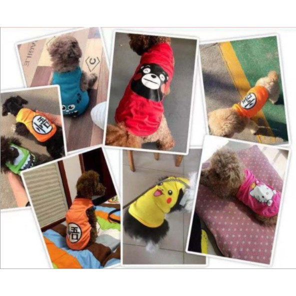 Áo Cho Chó Mèo Thú Cưng Mùa Hè Ba Lỗ Thoáng Mát quần áo thú cưng dành cho chó áo vest áo sơ mi mùa h