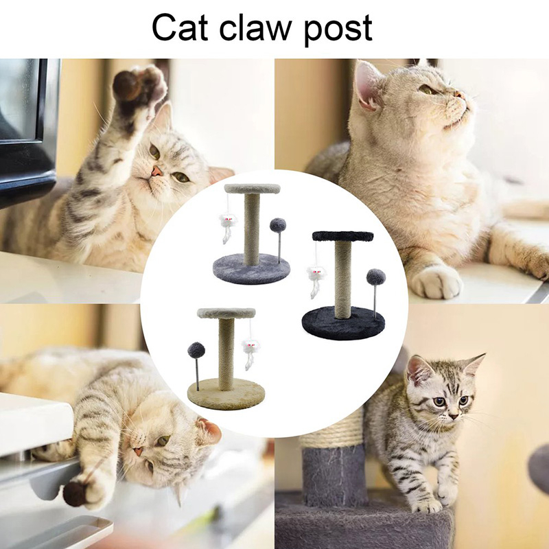 Khung leo trèo 2 lớp kèm đồ chơi thú cưng cho mèo, Cây đồ chơi cho mèo, Trụ cào móng mèo