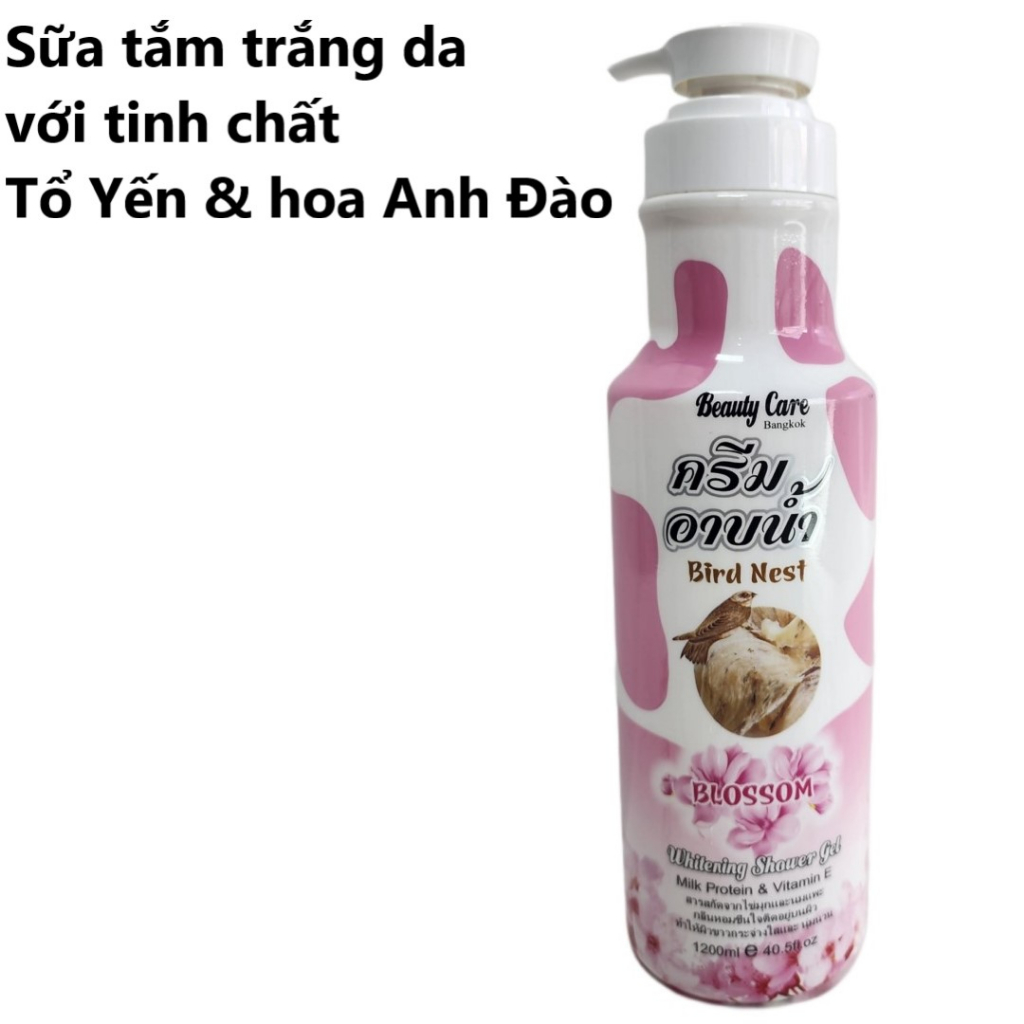 Sữa tắm Bò tròn / Dê dẹp / Tổ Yến BEAUTY CARE Thái Lan 1200ml - Giữ ẩm, da trắng sáng, mịn màng