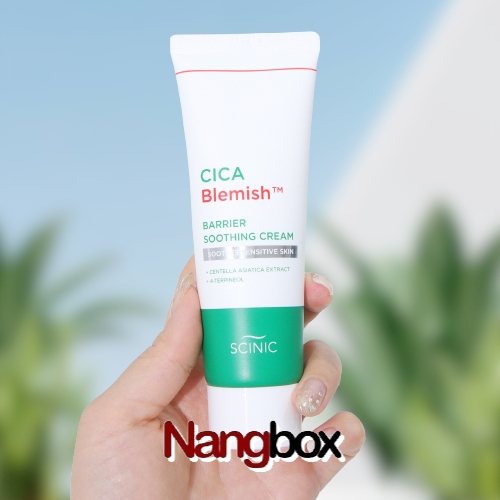 (80ml) Kem Phục Hồi Giảm Mụn SCINIC CICA BLEMISH BARRIER SOOTHING CREAM