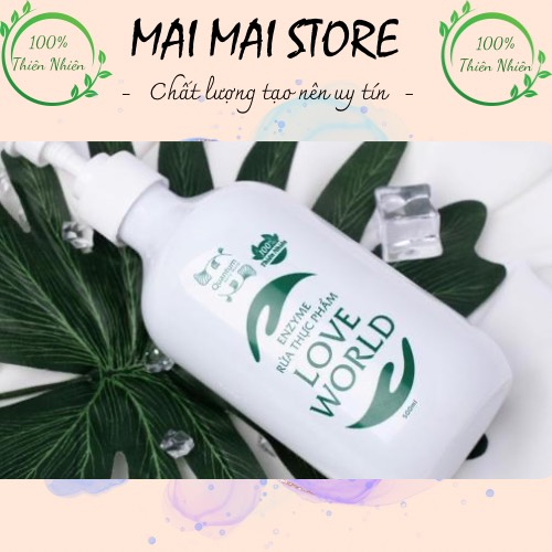 Gel enzym rửa thực phẩm Love World(sạch giun sán,vi.khuẩn, rau quả tươi ngon, giảm hôi tanh thịt cá)
