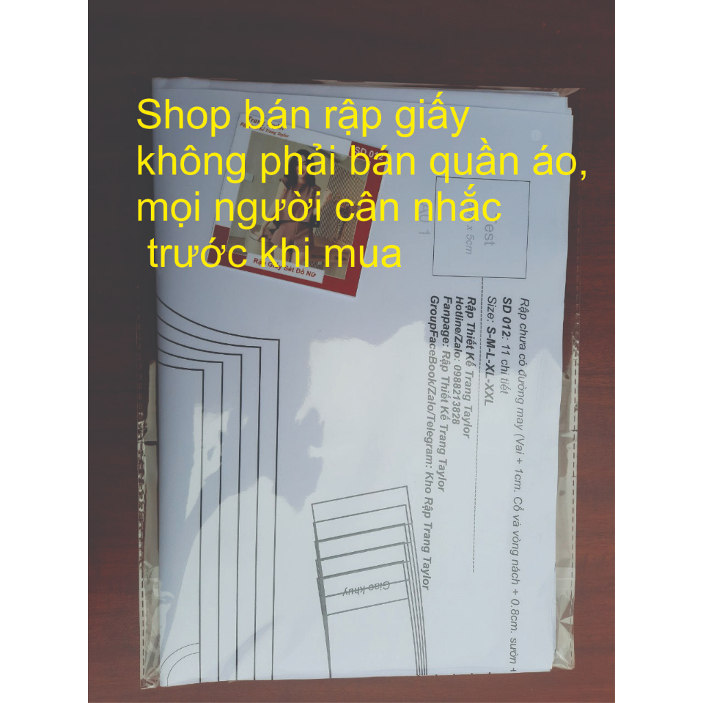 Rập Giấy Sét Đồ Nữ SD 012