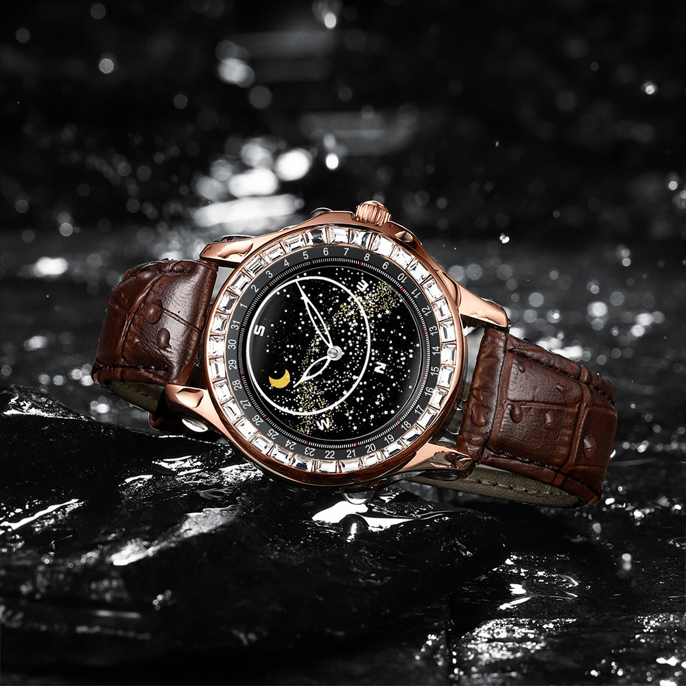 Đồng Hồ Nam Pagini PA5568 Dải Ngân Hà Dạ Quang Cực Chất