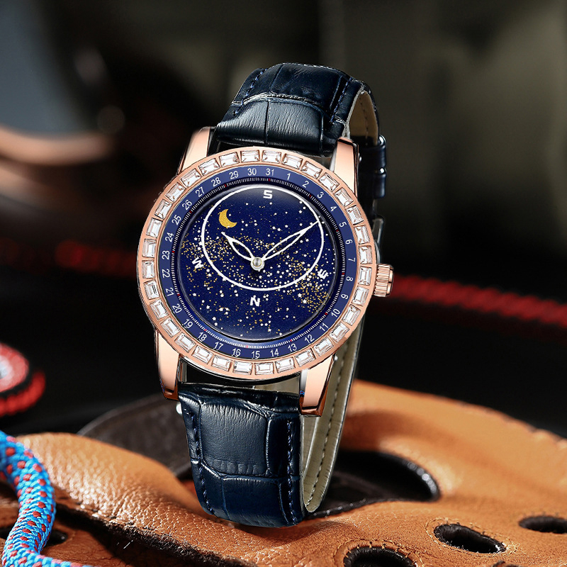 Đồng Hồ Nam Pagini PA5568 Dải Ngân Hà Dạ Quang Cực Chất